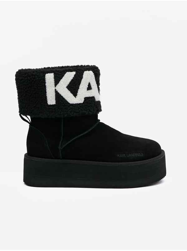 Karl Lagerfeld Women's black suede snow boots KARL LAGERFELD Thermo - Women