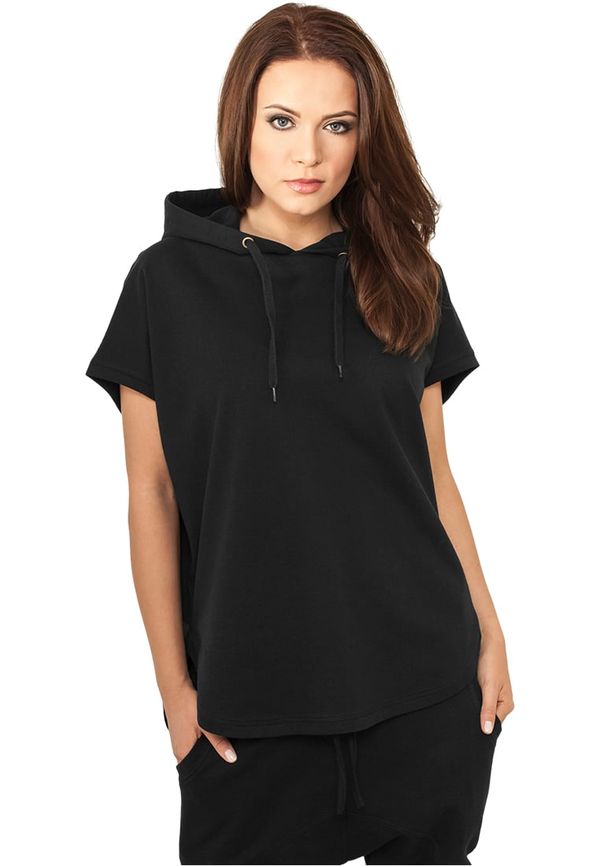 Urban Classics Women's Black Terry Hoody Sleeveless