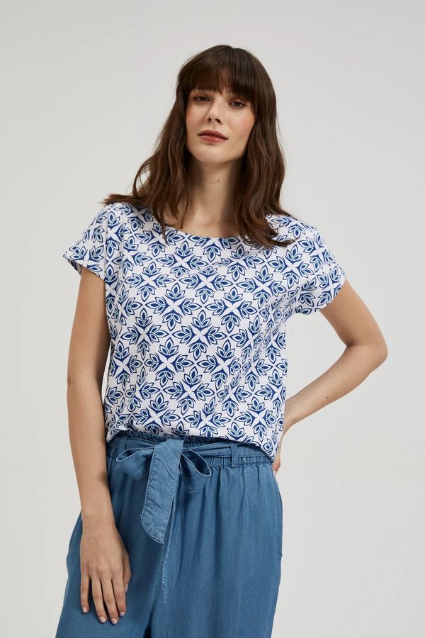 Moodo Women's blouse MOODO - white/blue