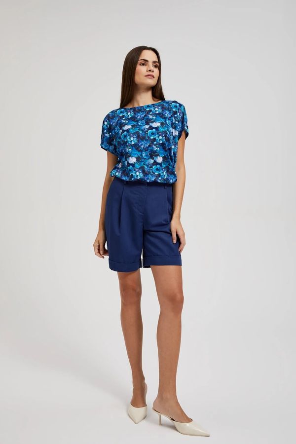 Moodo Women's blouse MOODO with floral pattern - dark blue