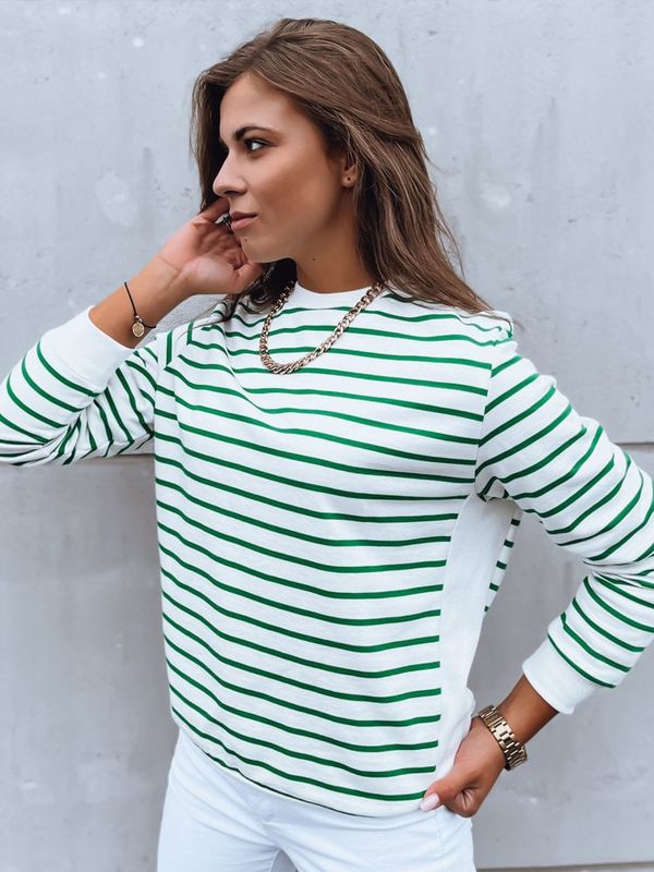 DStreet Women's blouse NAGINI with white and green stripes Dstreet