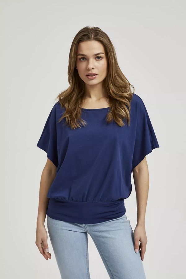 Moodo Women's blouse with tapered waist MOODO - blue