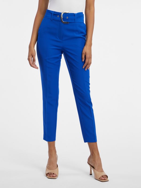 Orsay Women's blue cropped trousers ORSAY
