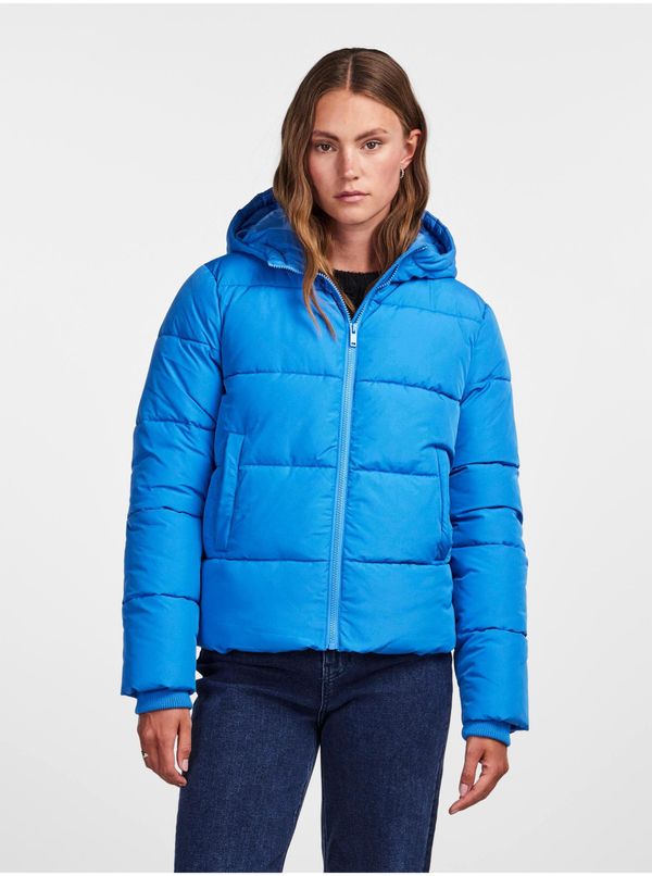 Pieces Women's Blue Quilted Jacket Pieces Bee - Women