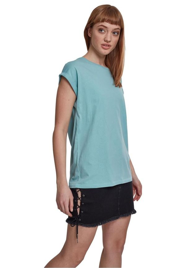 Urban Classics Women's blue T-shirt with extended shoulder