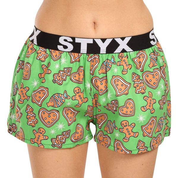 STYX Women's Boxer Shorts Styx Art Sports Rubber Christmas Gingerbread