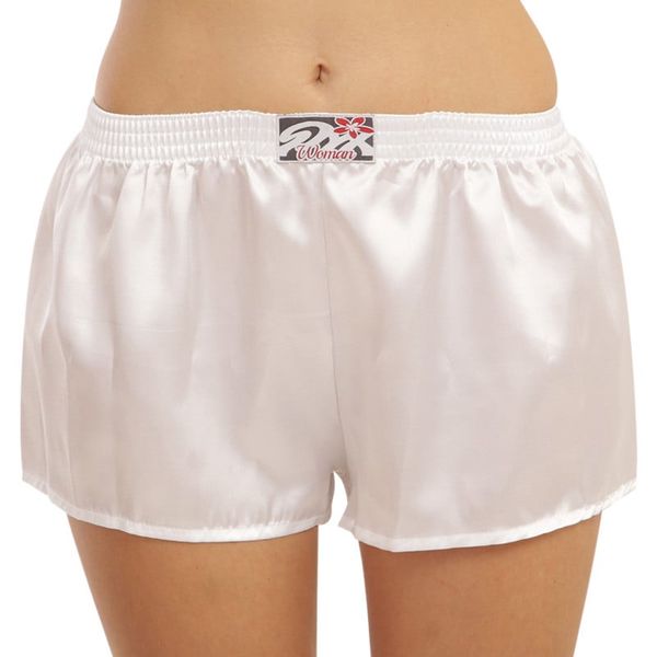 STYX Women's boxer shorts Styx classic elastic satin white