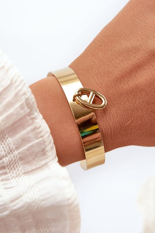 Kesi Women's bracelet with embellishment, stainless steel, gold