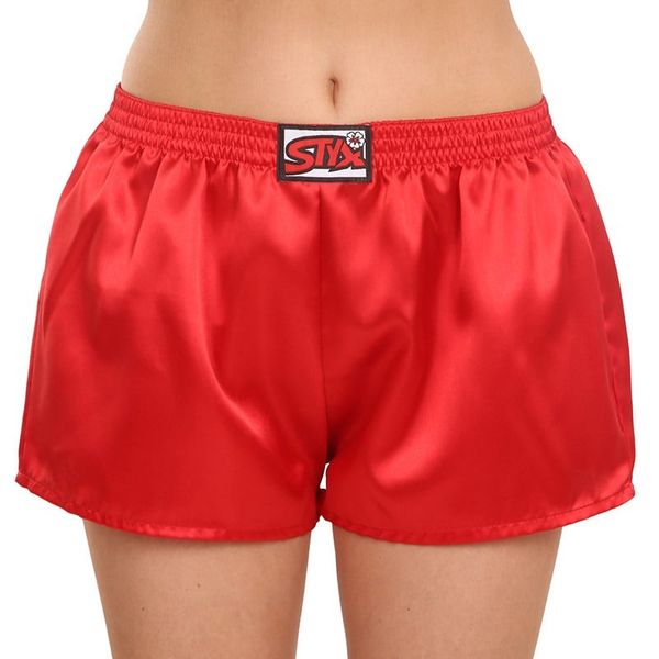 STYX Women's briefs Styx classic rubber satin red