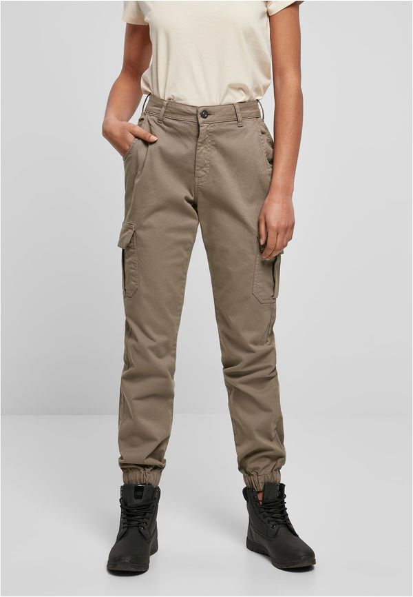 Urban Classics Women's Cargo High-Waisted Softtaupe Trousers