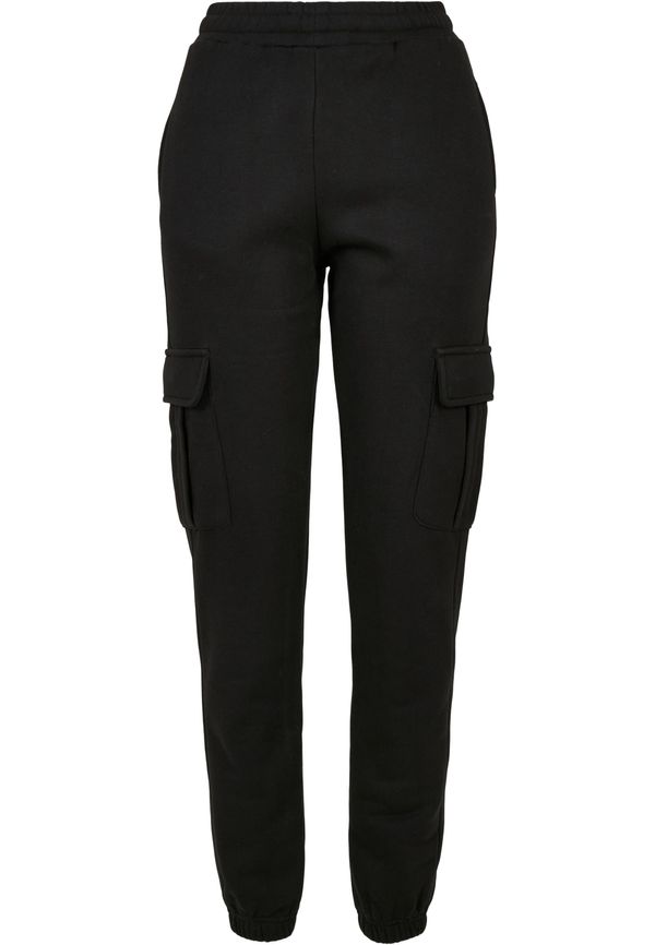 UC Ladies Women's Cargo Sweat High Waisted Trousers - Black