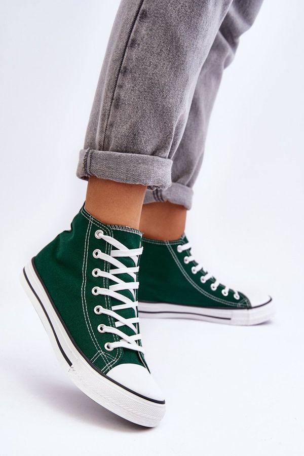 Kesi Women's Classic High Sneakers Green Remos