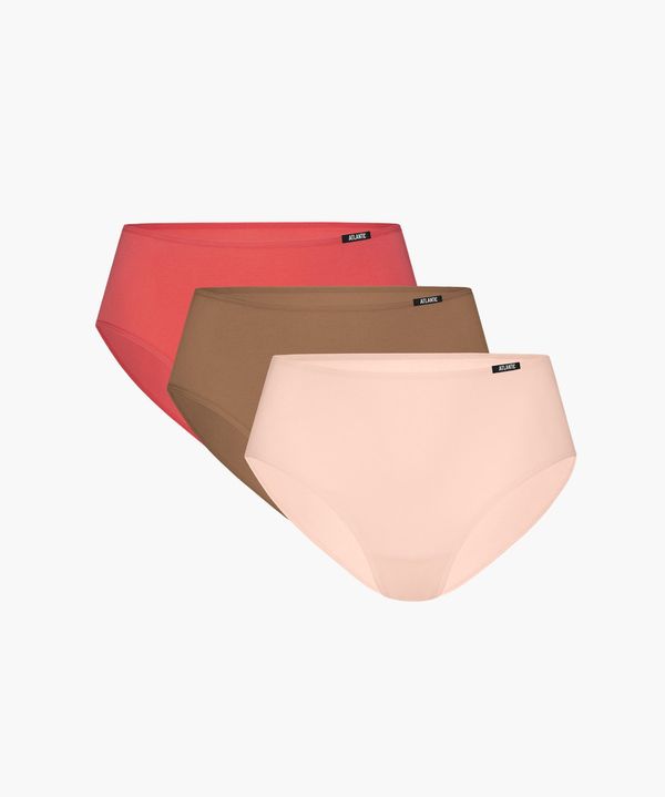 Atlantic Women's Classic Panties ATLANTIC 3Pack - Light Coral/Light Pink/Dark Beige