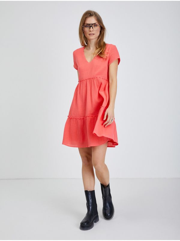 Orsay Women's coral basic dress ORSAY