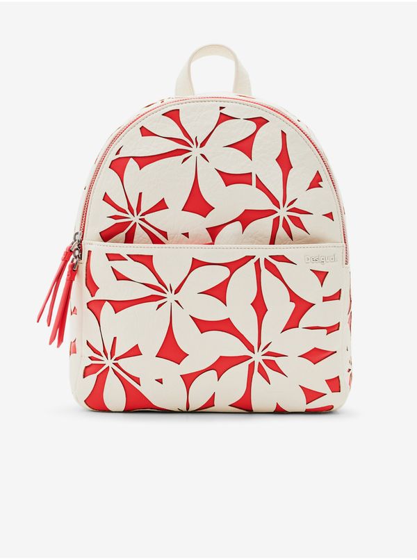 DESIGUAL Women's Coral-Beige Floral Backpack Desigual Onyx Mombasa Mini - Women