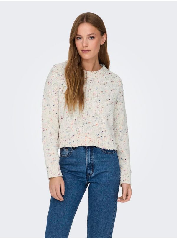 Only Women's Cream Patterned Sweater ONLY Gracie - Women