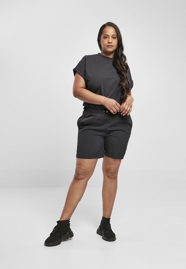 UC Ladies Women's Crinkle Nylon Shorts in Black