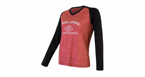 Sensor Women's cycling jersey Sensor Cyklo Charger LS Pink/Black