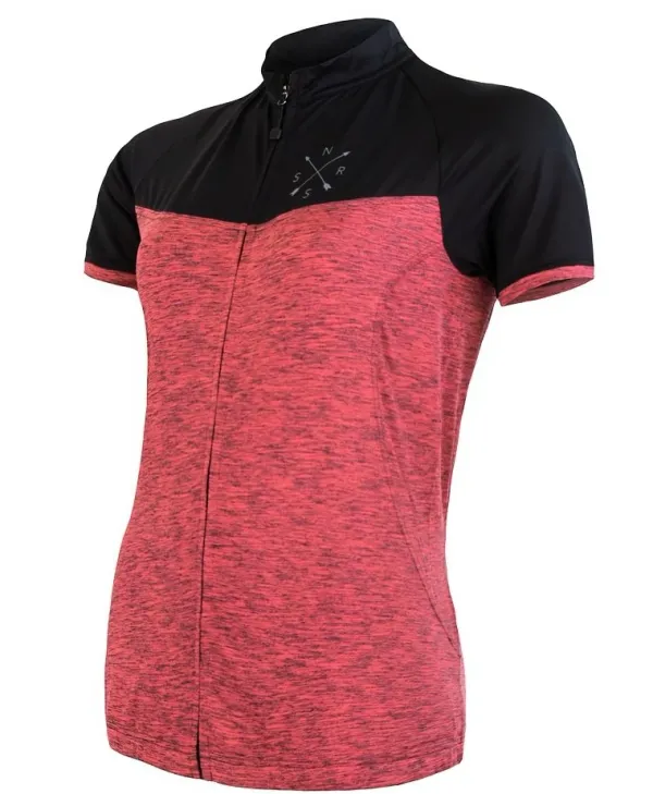 Sensor Women's cycling jersey Sensor Cyklo Motion Pink/Black