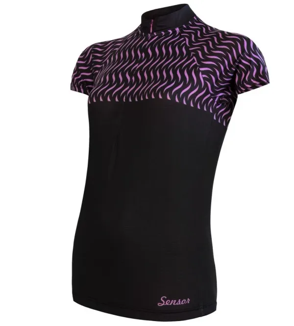 Sensor Women's cycling jersey Sensor Cyklo Wave Black