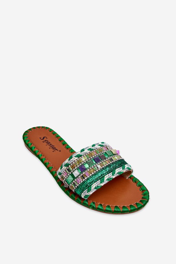 Kesi Women's decorated slippers Zelene Bellisa