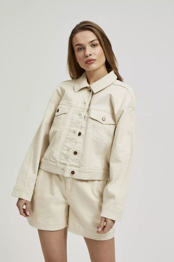Moodo Women's denim jacket MOODO - light beige