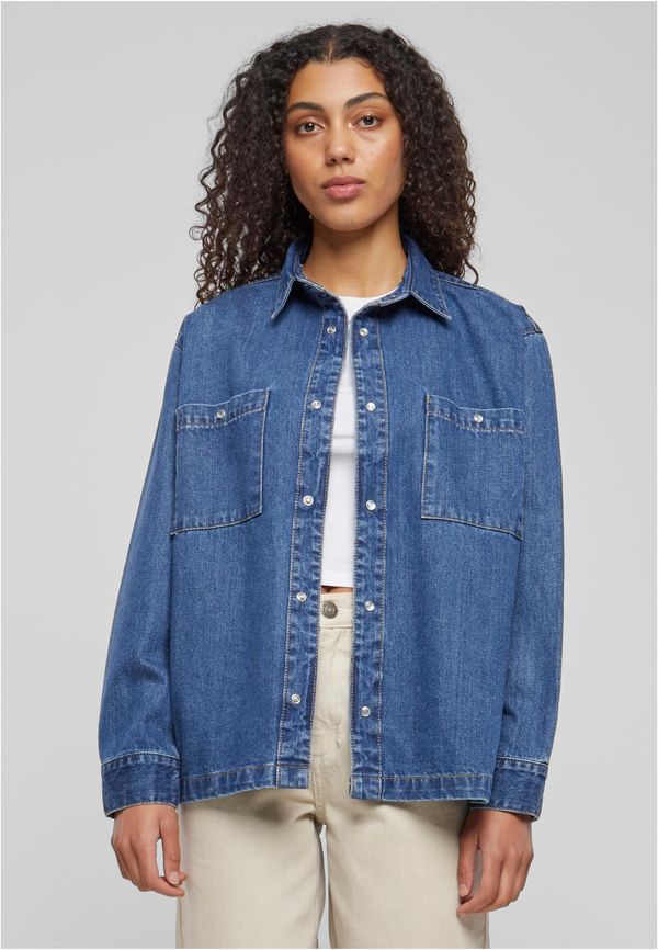 Urban Classics Women's denim shirt blue