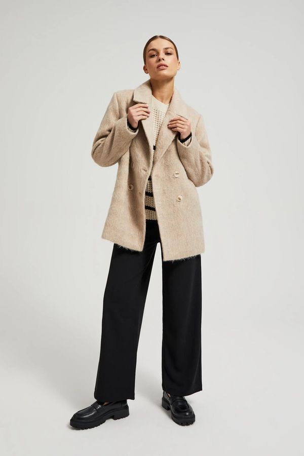 Moodo Women's double-breasted coat MOODO - beige