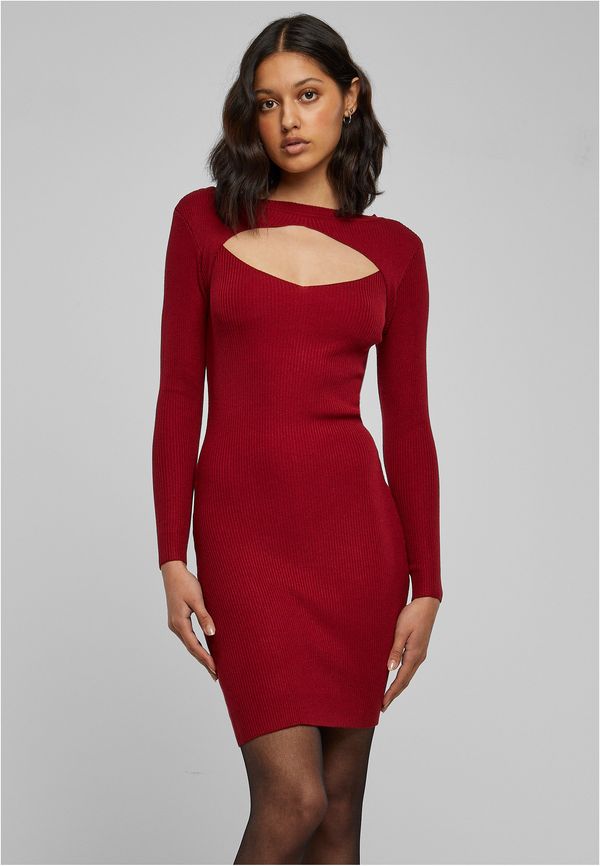 Urban Classics Women's Dress Cut Out Burgundy