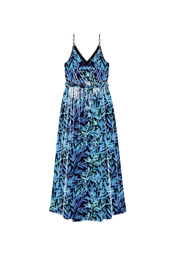 Moodo WOMEN'S DRESS L-SU-4062 L.Blue