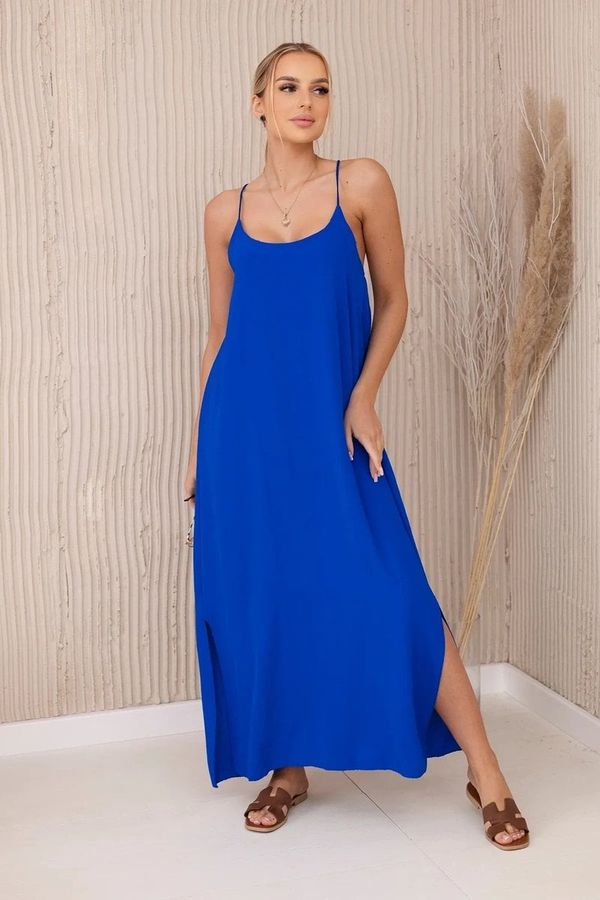 Kesi Women's dress with straps - royal blue