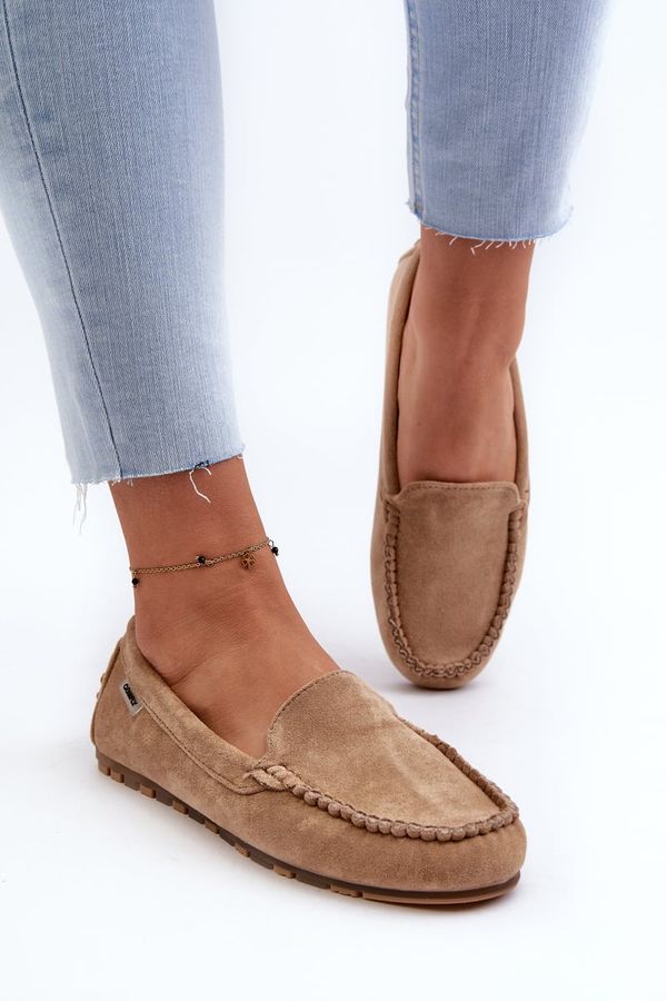 Kesi Women's eco suede loafers, brown Amrutia