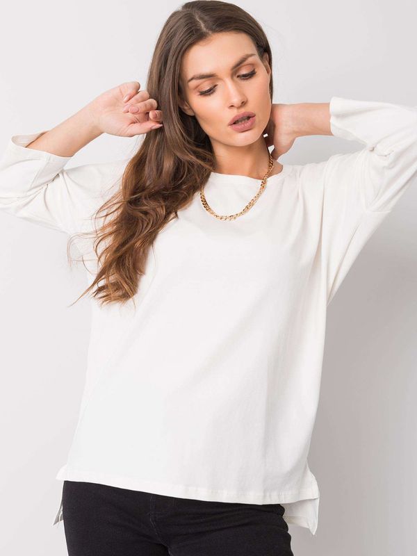Fashionhunters Women's ecru cotton blouse