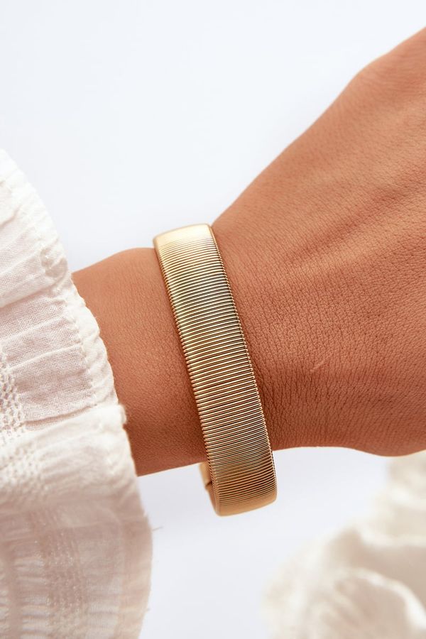 Kesi Women's Elastic Gold Stainless Steel Bracelet