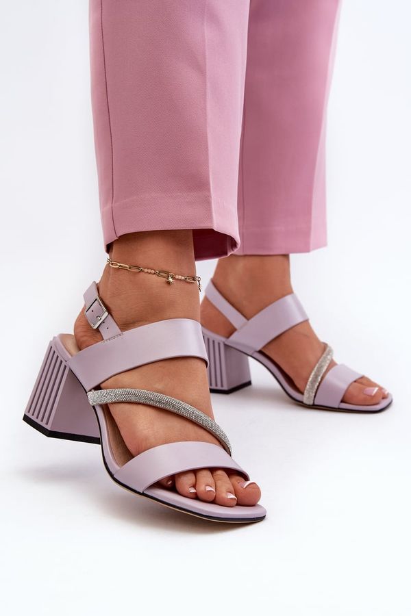 Kesi Women's Elegant High Heeled Sandals - Purple D&A