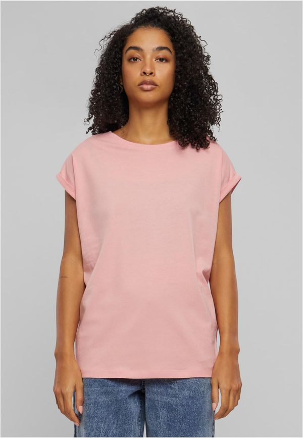 Urban Classics Women's Extended Shoulder Tee T-Shirt - Pink