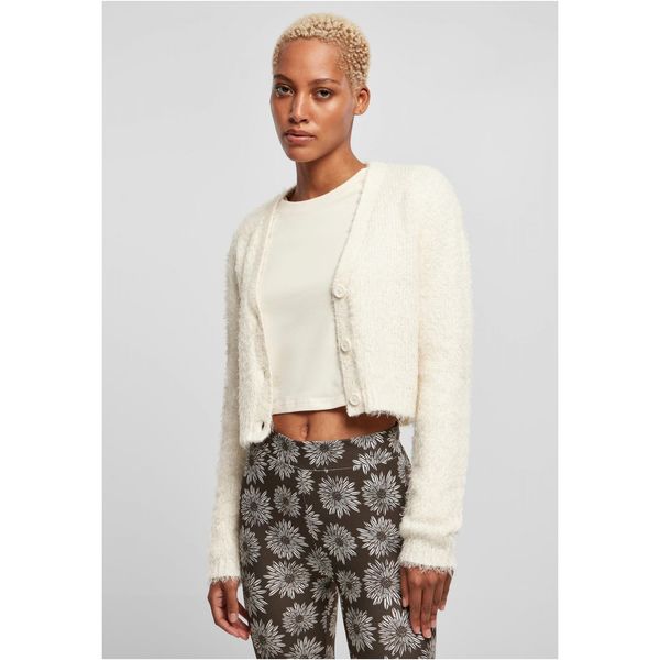 Urban Classics Women's Feather Sweater - Cream
