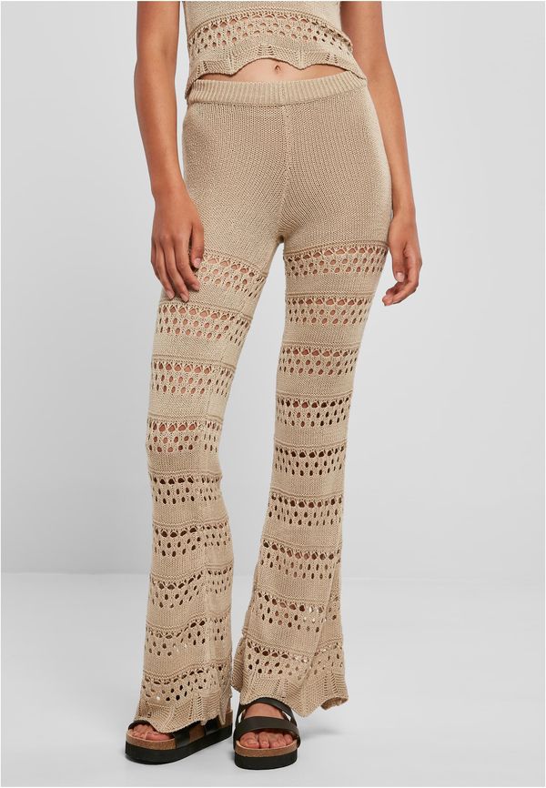 Urban Classics Women's flared crochet leggings made of soft seagrass