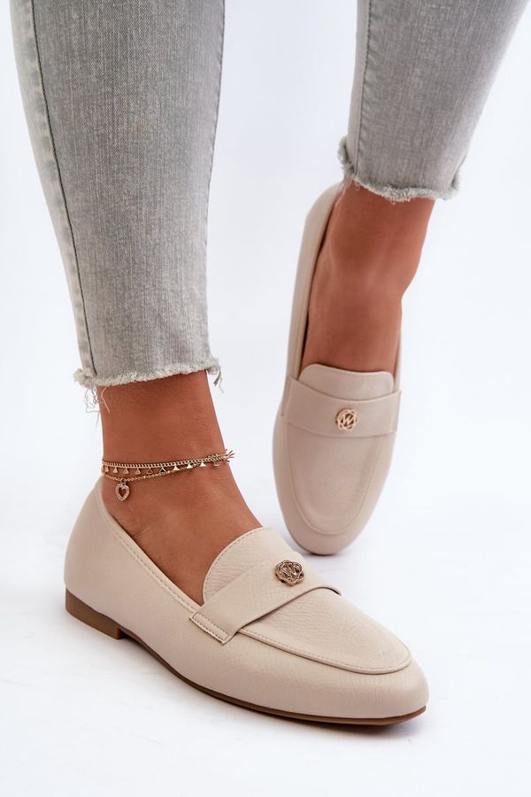 Kesi Women's flat-heeled loafers Beige Sylvaine