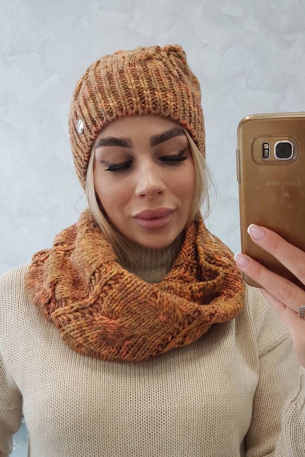 Kesi Women's fleece set Tessa K315 light khaki + mustard