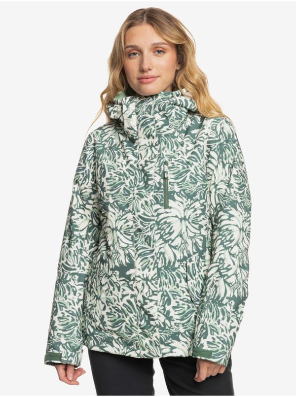 Roxy Women's Green-Cream Winter Patterned Jacket Roxy Jetty - Women