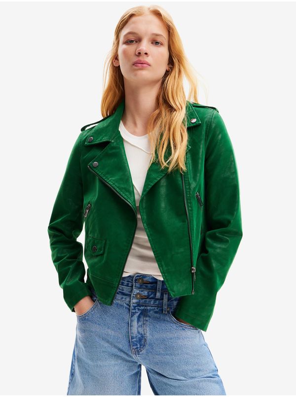 DESIGUAL Women's green faux leather jacket Desigual Harry - Women