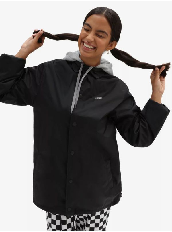 Vans Women's Grey-Black Hooded Jacket VANS Riley - Women