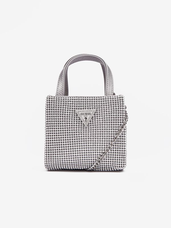 Guess Women's handbag in silver color Guess Lua Mini Tote