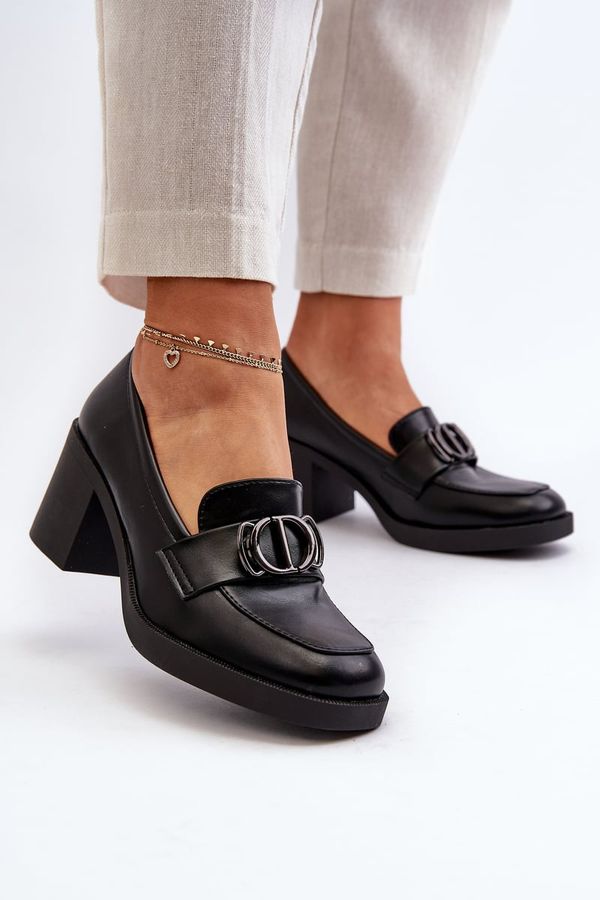 Kesi Women's high-heeled shoes with embellishments, black Nedarea