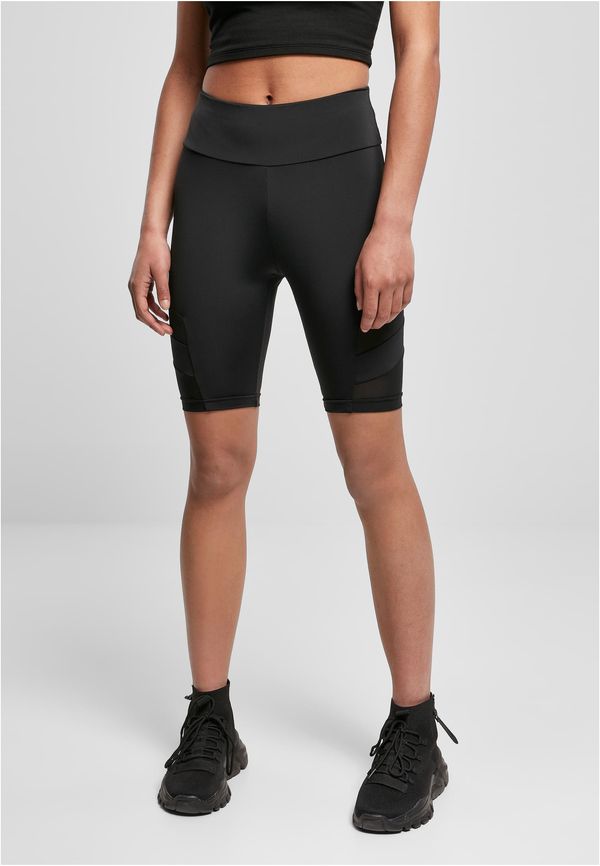 Urban Classics Women's High Waist Tech Mesh Cycle Shorts, Black