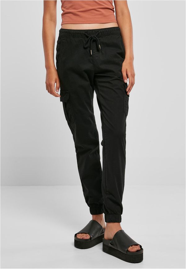 Urban Classics Women's high-waisted cargo jogging pants - black