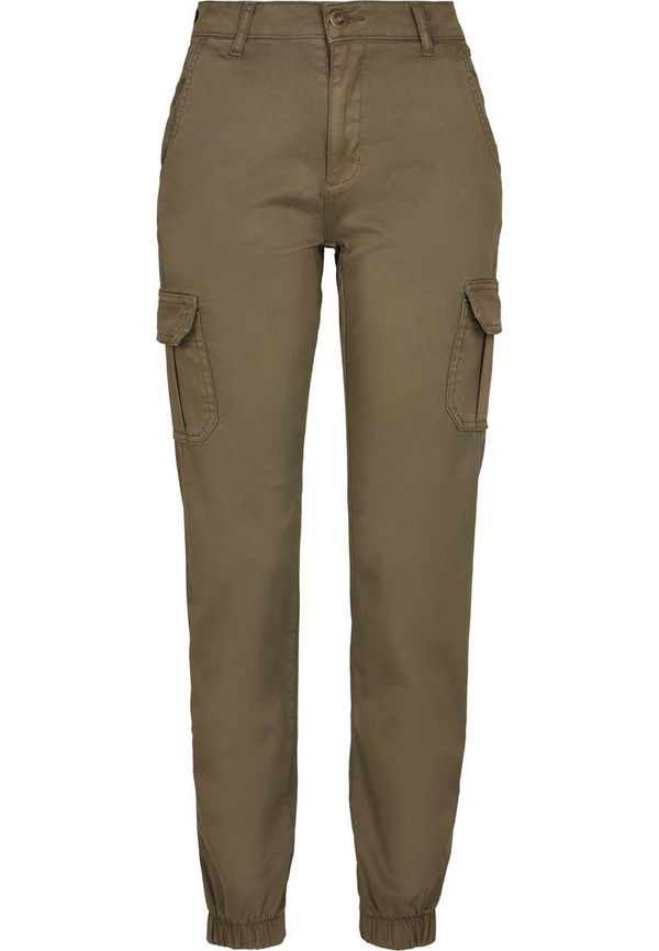 Urban Classics Women's high-waisted cargo trousers olive