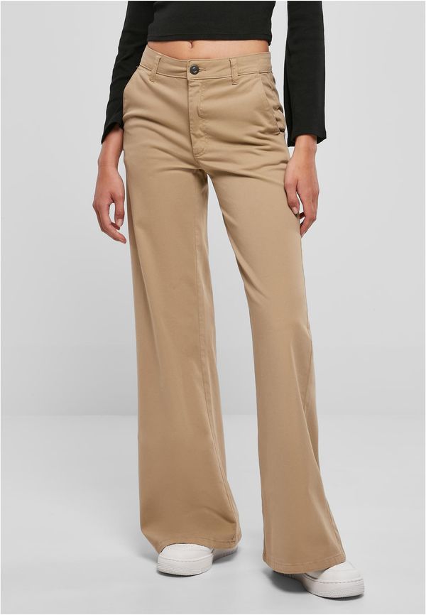UC Ladies Women's high-waisted chinos with wide legs union beige
