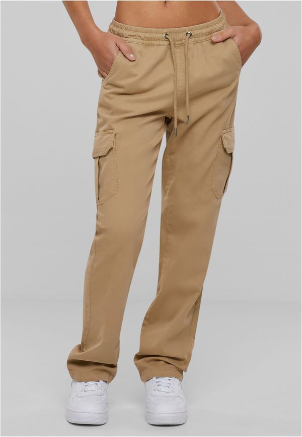 Urban Classics Women's high-waisted twill trousers unionbeige